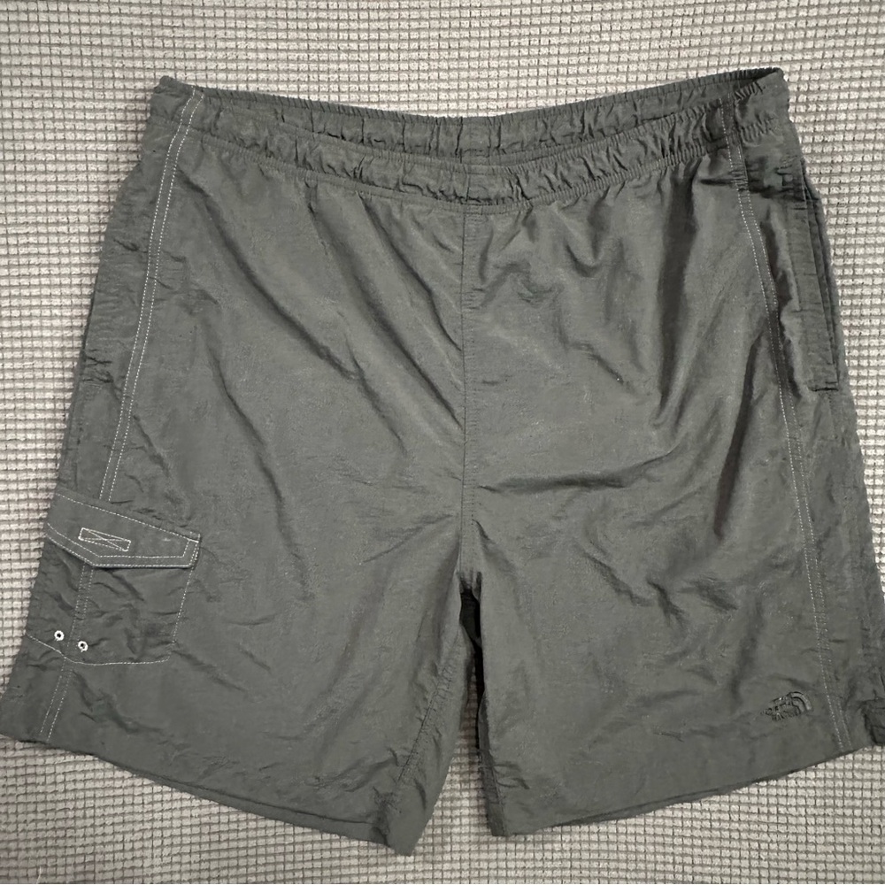 The North Face Black Nylon Swim Trunks Shorts Mens Large Lined Beach